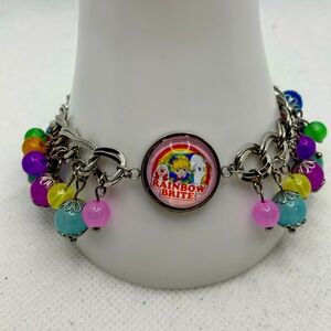 Handmade Rainbow Brite bracelet in stainless steel